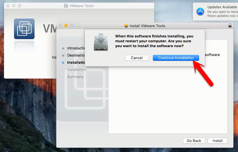vmware mac os install